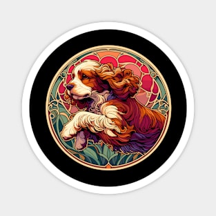 Cocker Spaniel Art Nouveau Design - Dog Lovers Gift Magnet